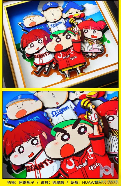 Yu Zhi Jiang Studio – Crayon Shin-chan Multiple Characters Series #11 3D Decorative Painting Crayon Shin-chan