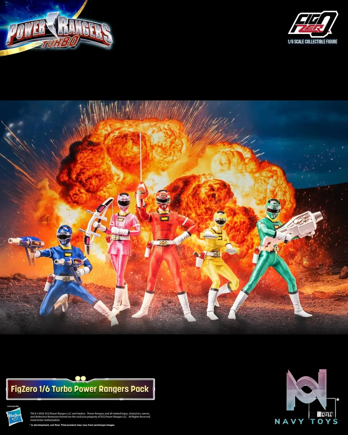Threezero – Super Hero 1/6 Mighty Morphin Power Rangers Set 3Z08180W0 (Licensed)