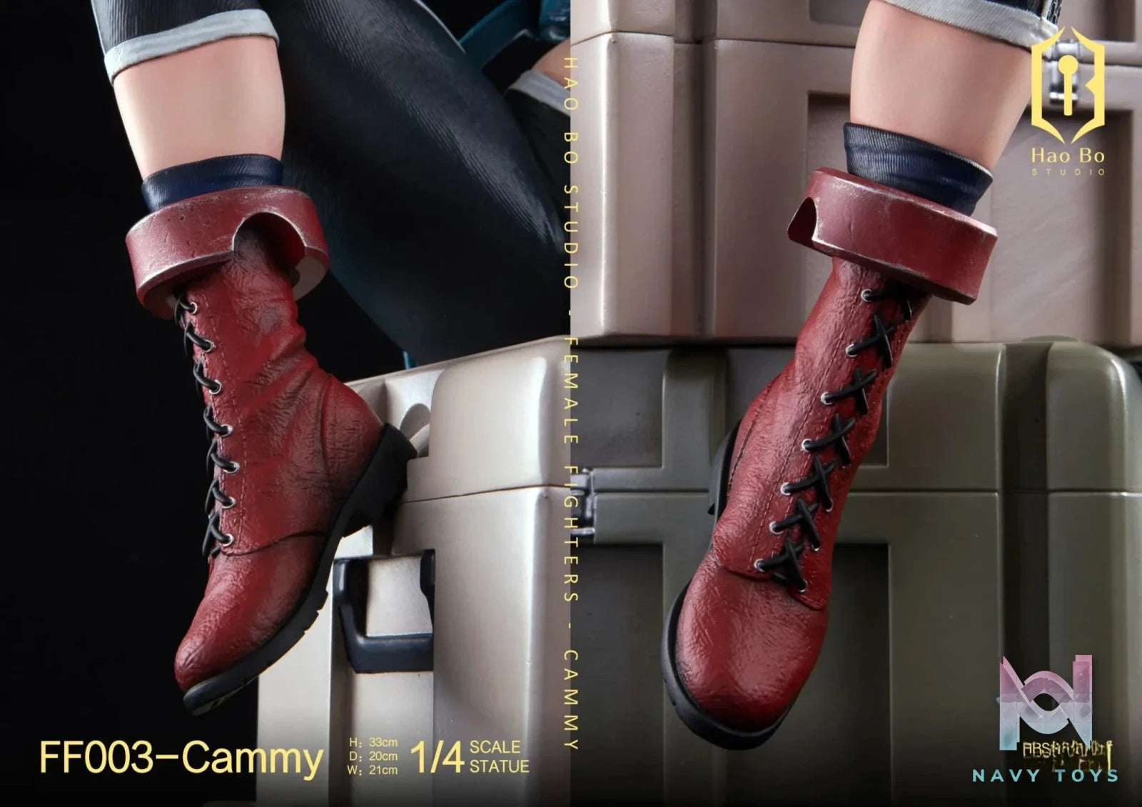 HAO BO Studio - 1/4 Statue Female Fighter Series FF003 Cammy resin statue Navy Toys anime figure
