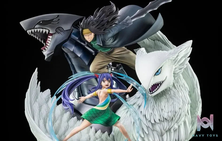 Tsume Studio - Fairy Tail HQS Gajeel & Wendy Limited Statue (Licensed) resin statue Navy Toys anime figure