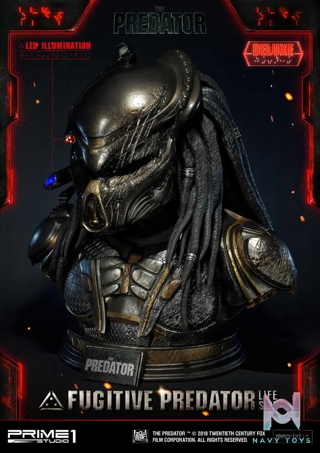 Prime 1 Studio – Life Size Bust The Predator (Film) Fugitive Predator LSTPR-01 LSTPR-01DX (Licensed)