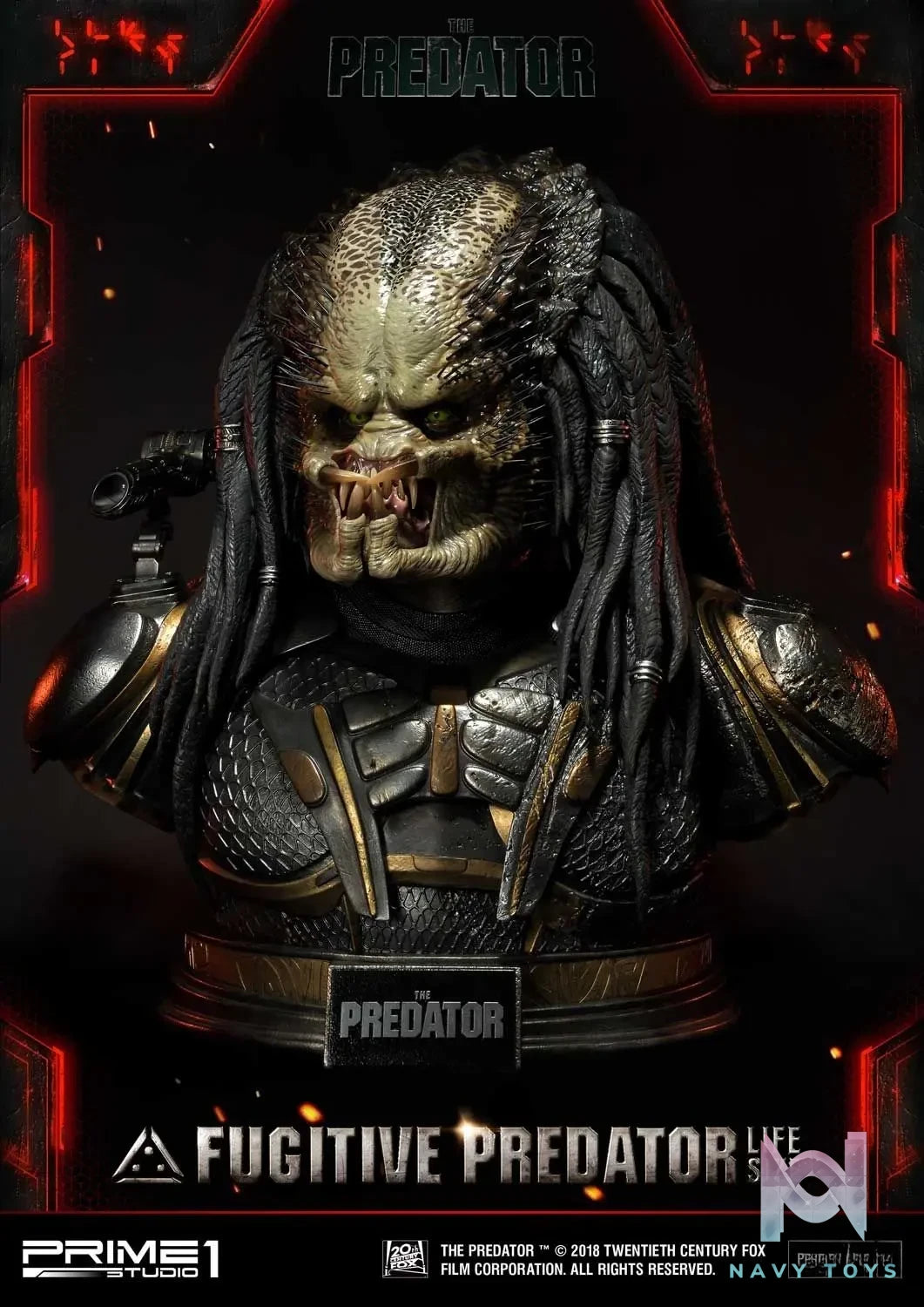 Prime 1 Studio – Life Size Bust The Predator (Film) Fugitive Predator LSTPR-01 LSTPR-01DX (Licensed)