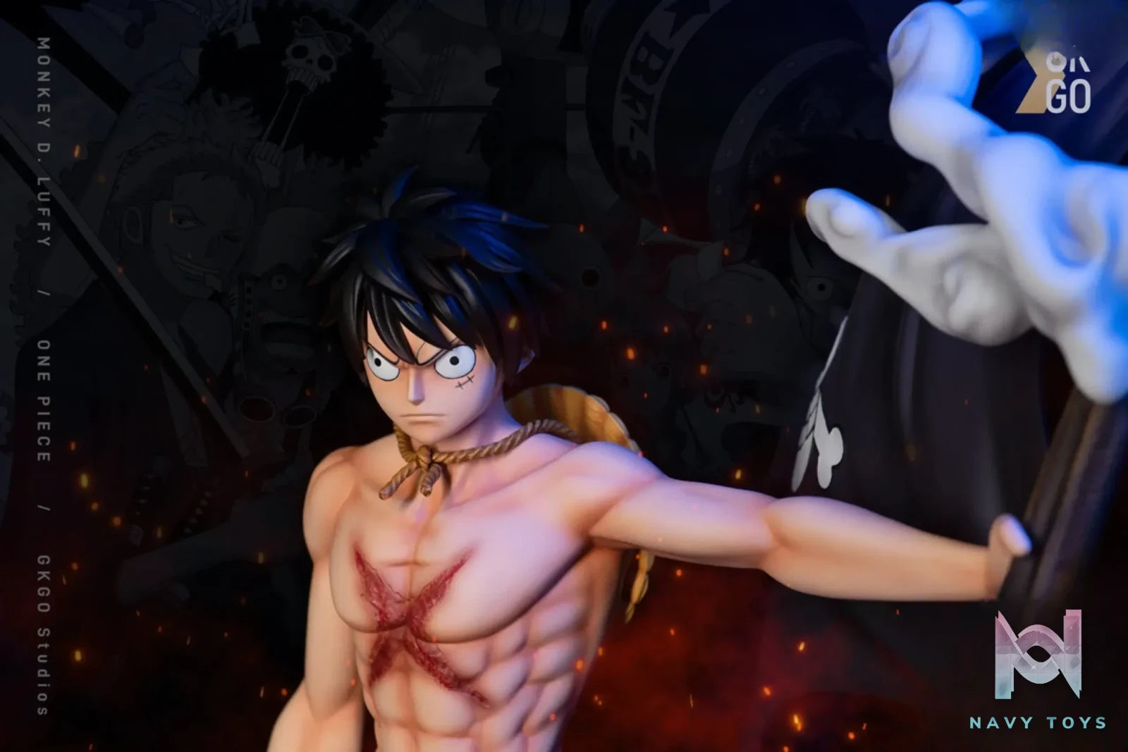 GKGO Studios – One Piece Luffy with Straw Hat Flag