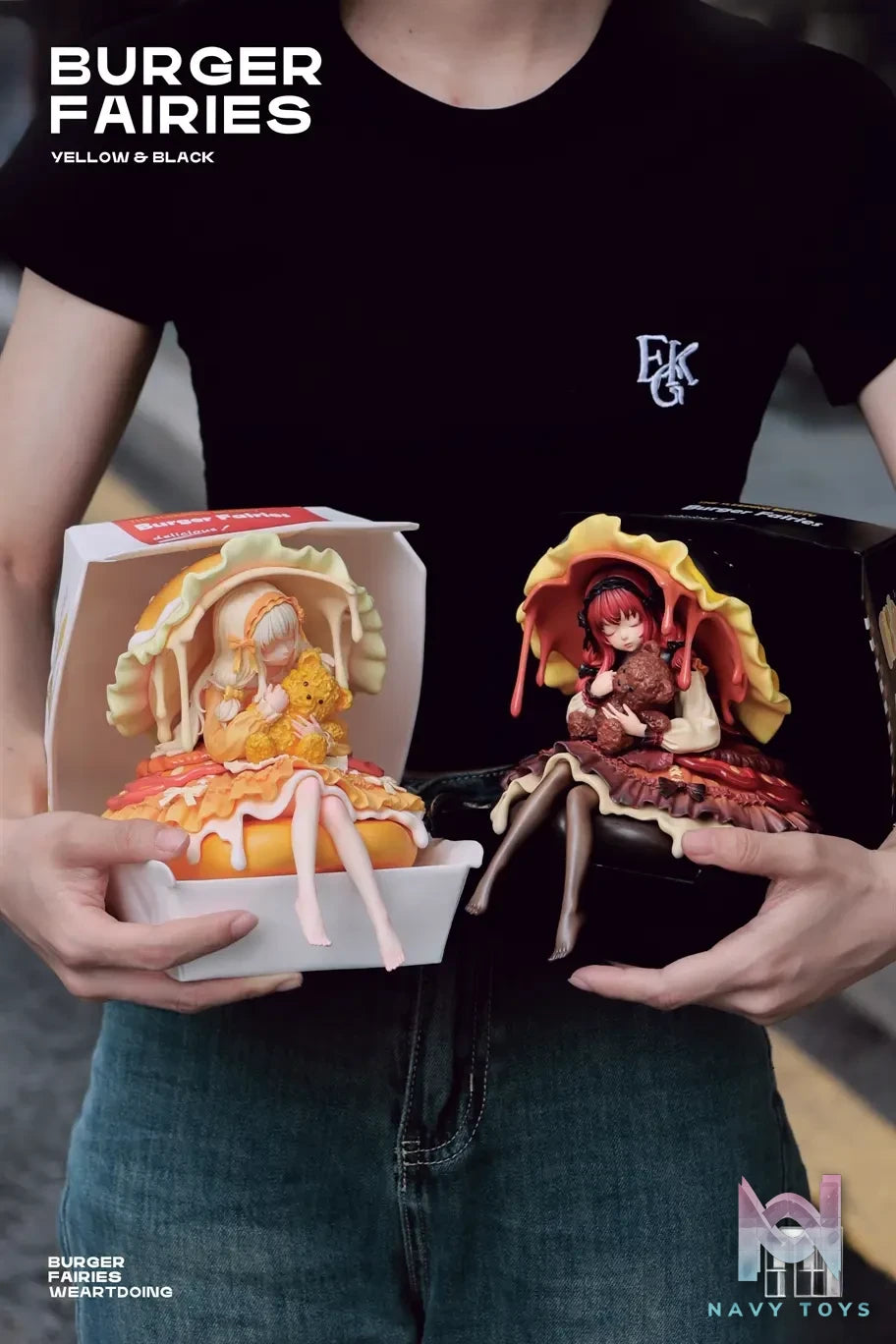 WeArtDoing Studio – Original The Sleeping Beauty-Burger Fairies- Yellow & The Sleeping Beauty-Burger Fairies-Black (Licensed)