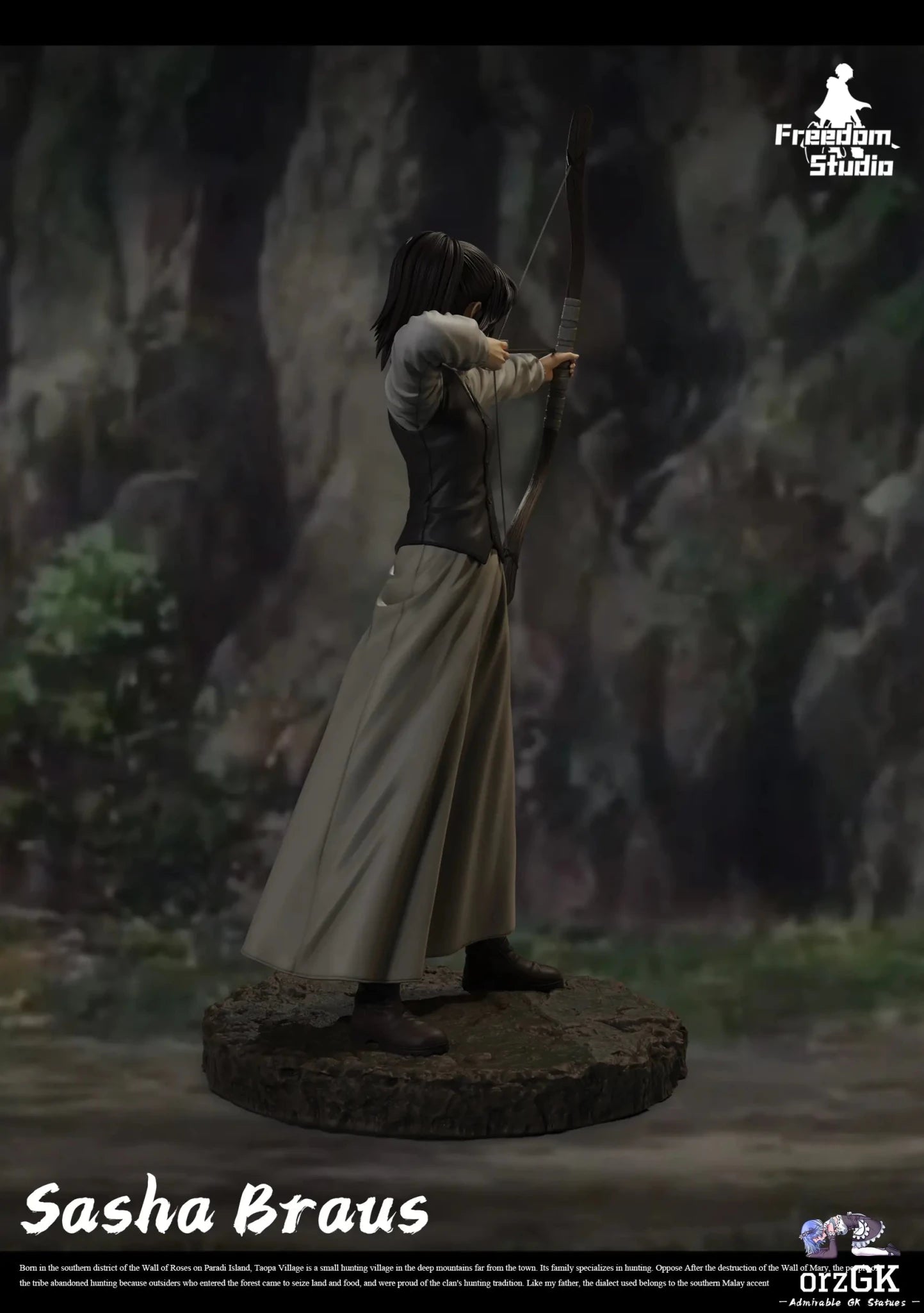 Freedom Studio - Attack on Titan Archery - Sasha Braus resin statue Navy Toys anime figure