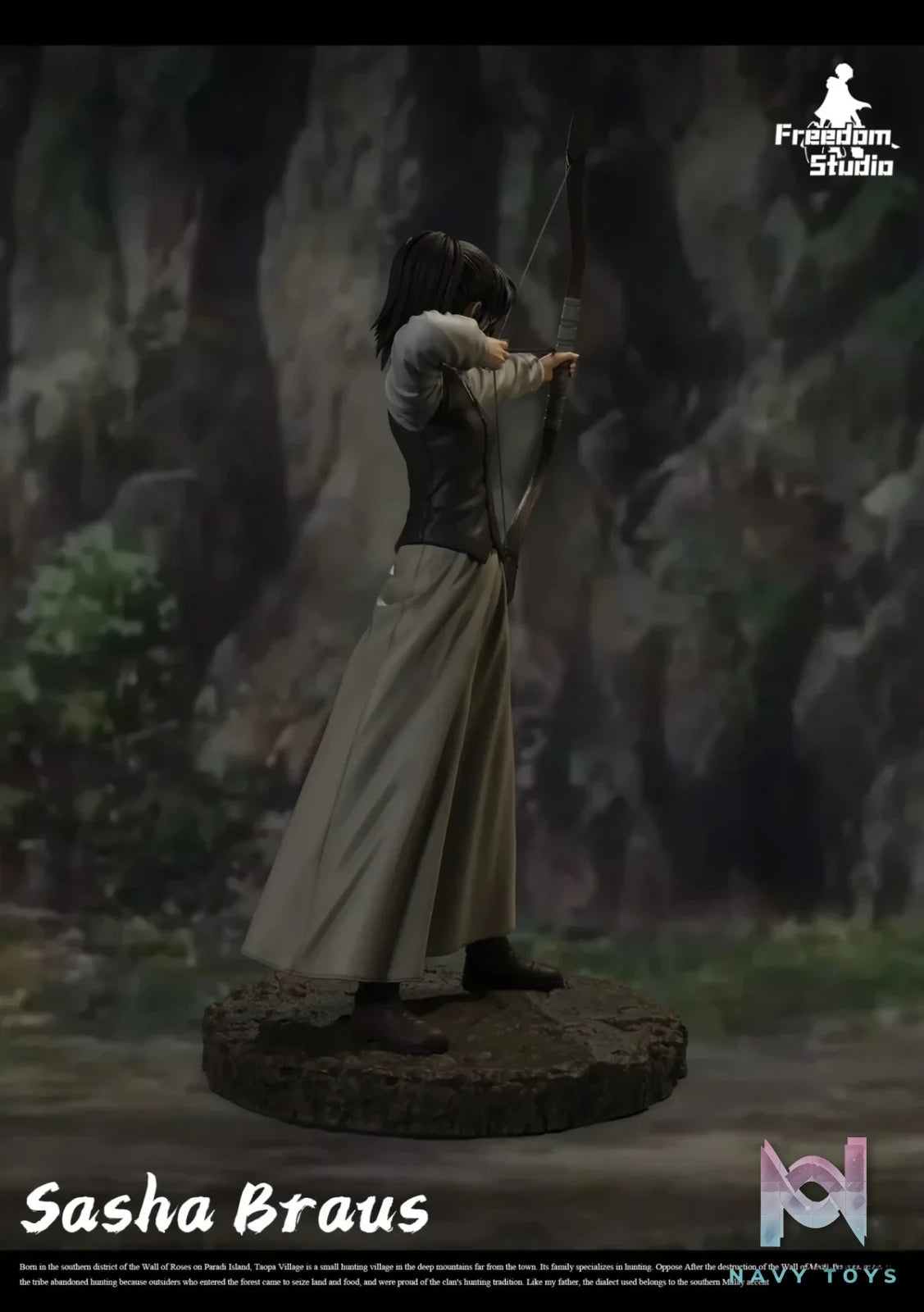 Freedom Studio - Attack on Titan Archery - Sasha Braus resin statue Navy Toys anime figure