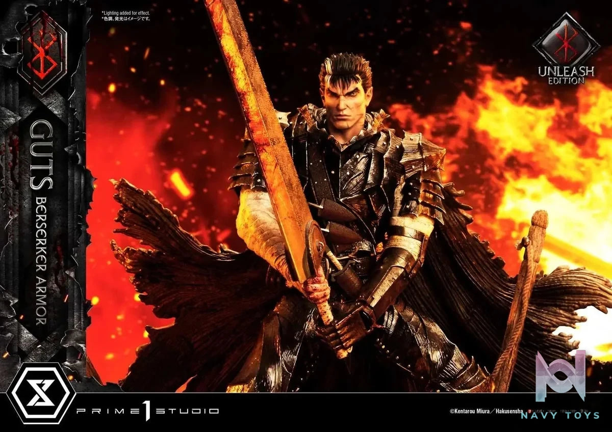 Ultimate Premium Masterline Berserk Guts, Berserker Armor Unleash Edition UPMBR-17 UPMBR-17DX(Licensed) - Prime 1 Studio resin statue Navy Toys anime figure