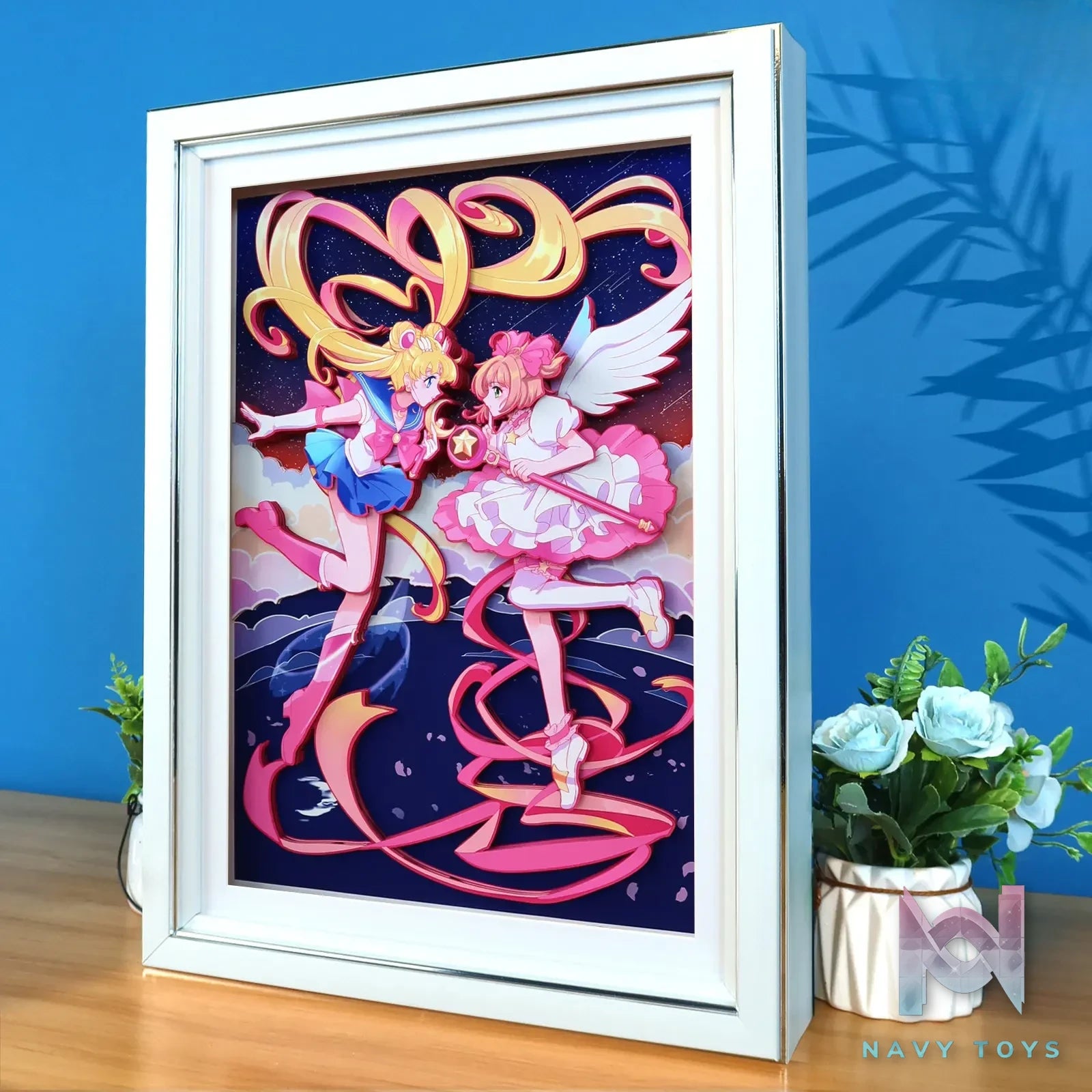 KALA HOME Studio – Sailor Moon X Sakura Kinomoto 3D Decorative Painting Sailor Moon X Cardcaptor Sakura