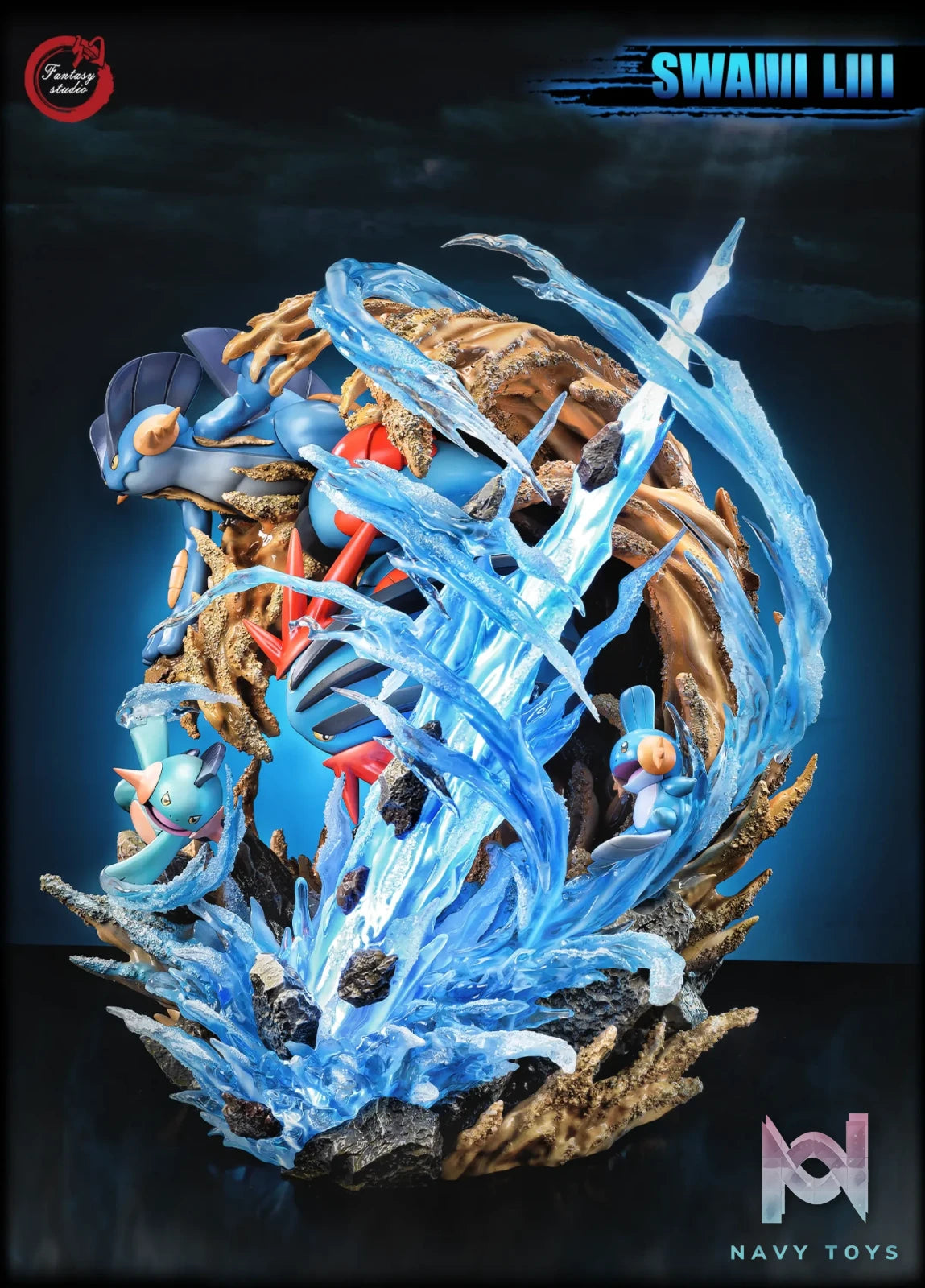Fantasy Studio – Pokémon GX Evolution Series #13 Swampert Family Muddy Water Swampert