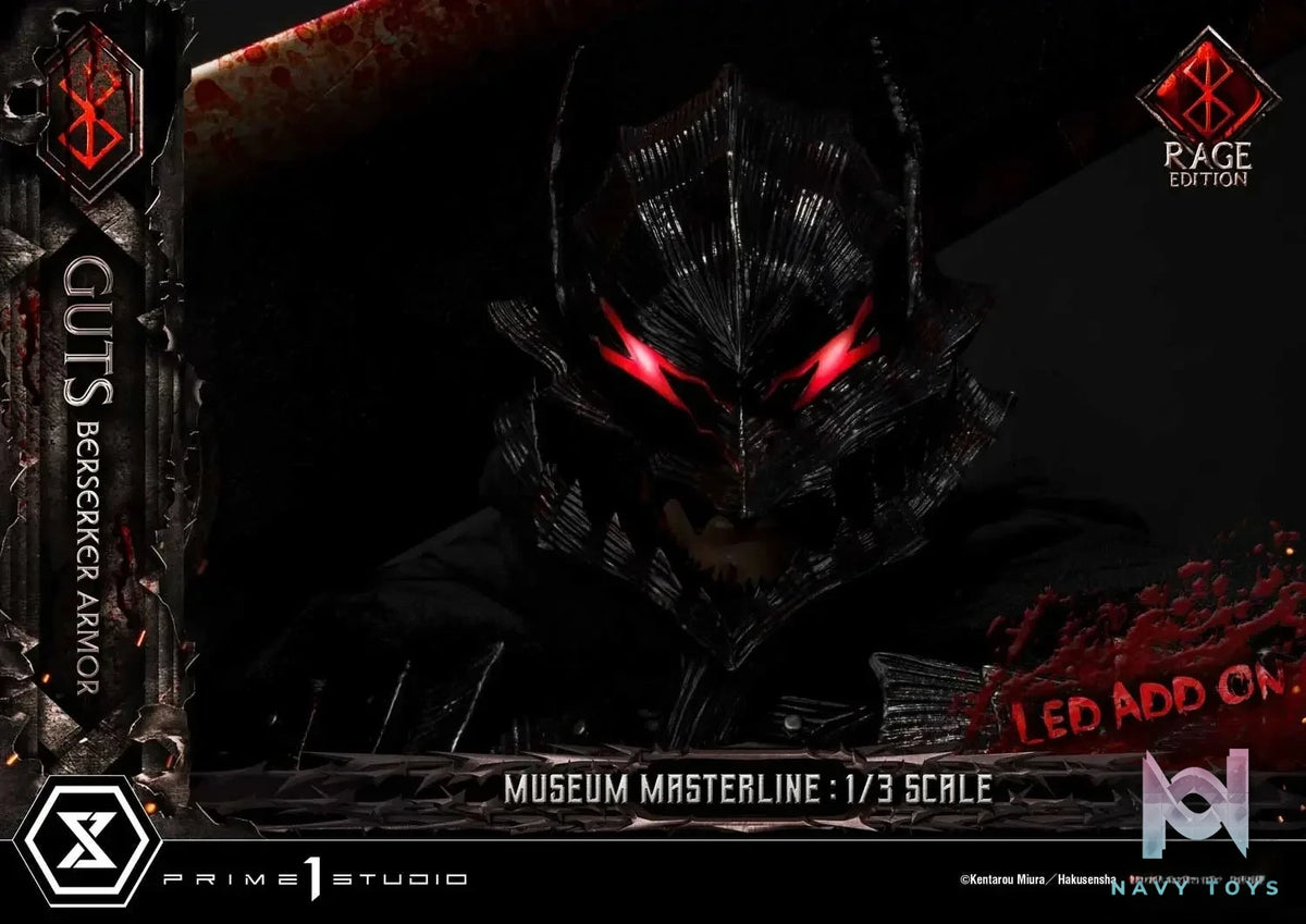 Museum Masterline Berserk Guts, Berserker Armor Rage Edition MMBR-03 MMBR-03DX MMBR-03DXS (Licensed) - Prime 1 Studio resin statue Navy Toys anime figure