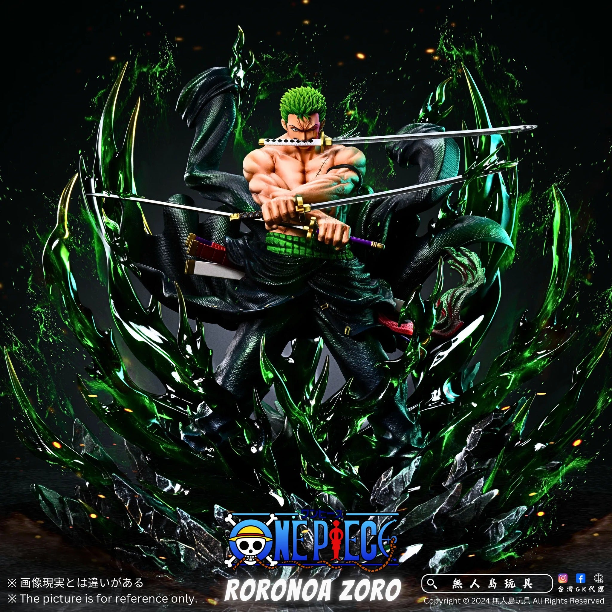 Zoro - One Piece - Rc ( Discount 50% ) resin statue Recast anime figure
