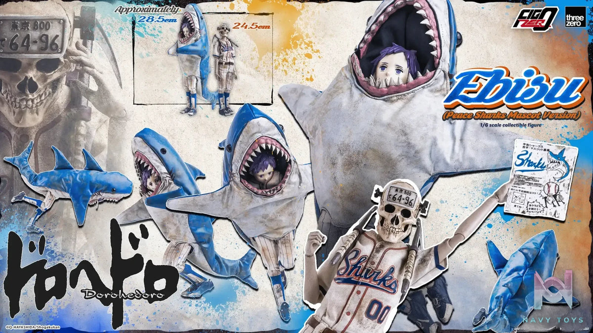 Threezero – Dorohedoro FigZero Ebisu (Peace Sharks Mascot Version) 3Z07150W0 (Licensed)
