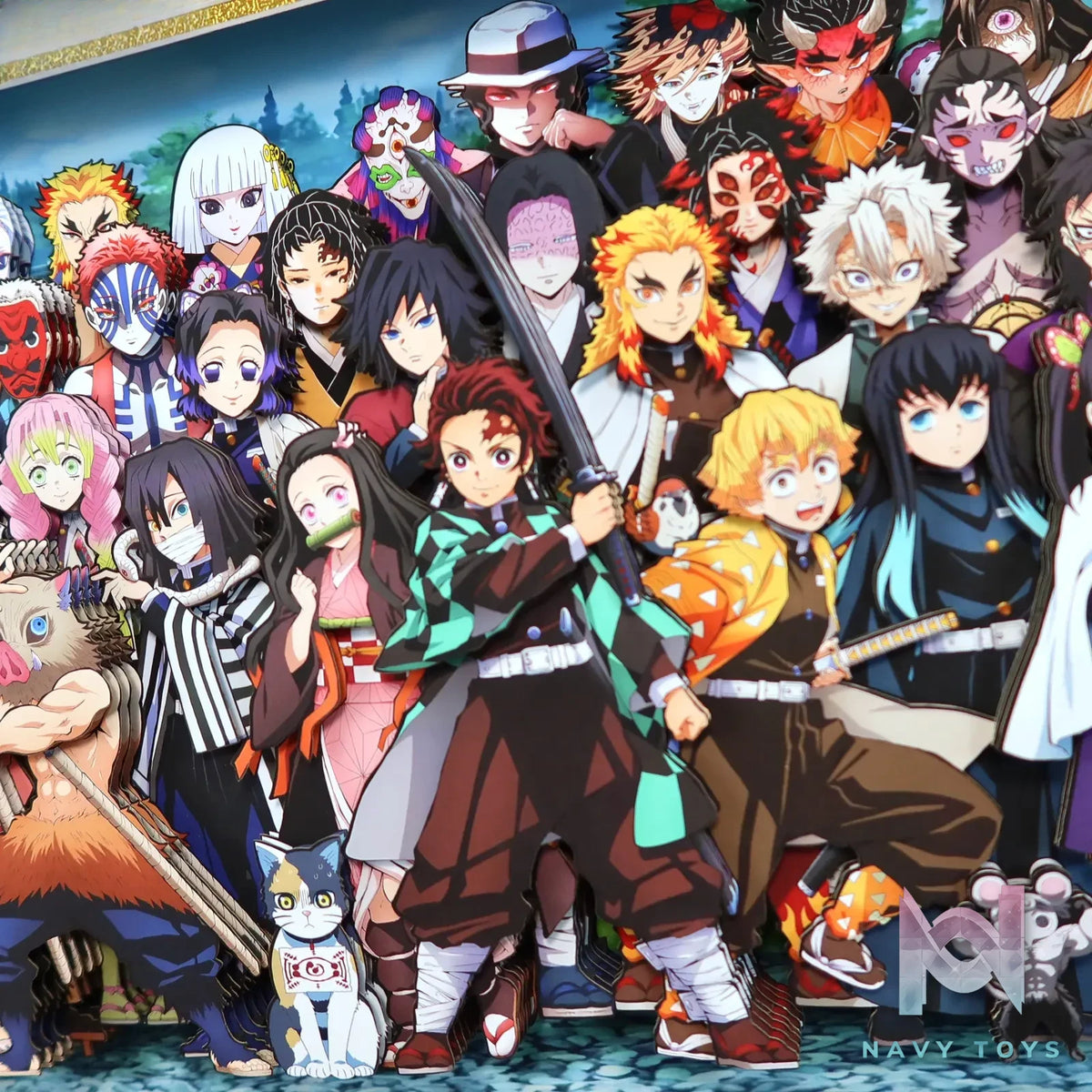 KALA HOME Studio – Demon Slayer Multiple Characters #08 3D Decorative Painting Demon Slayer