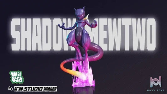 Wilderness Studio - Pokémon The Strongest Black Mewtwo resin statue Navy Toys anime figure