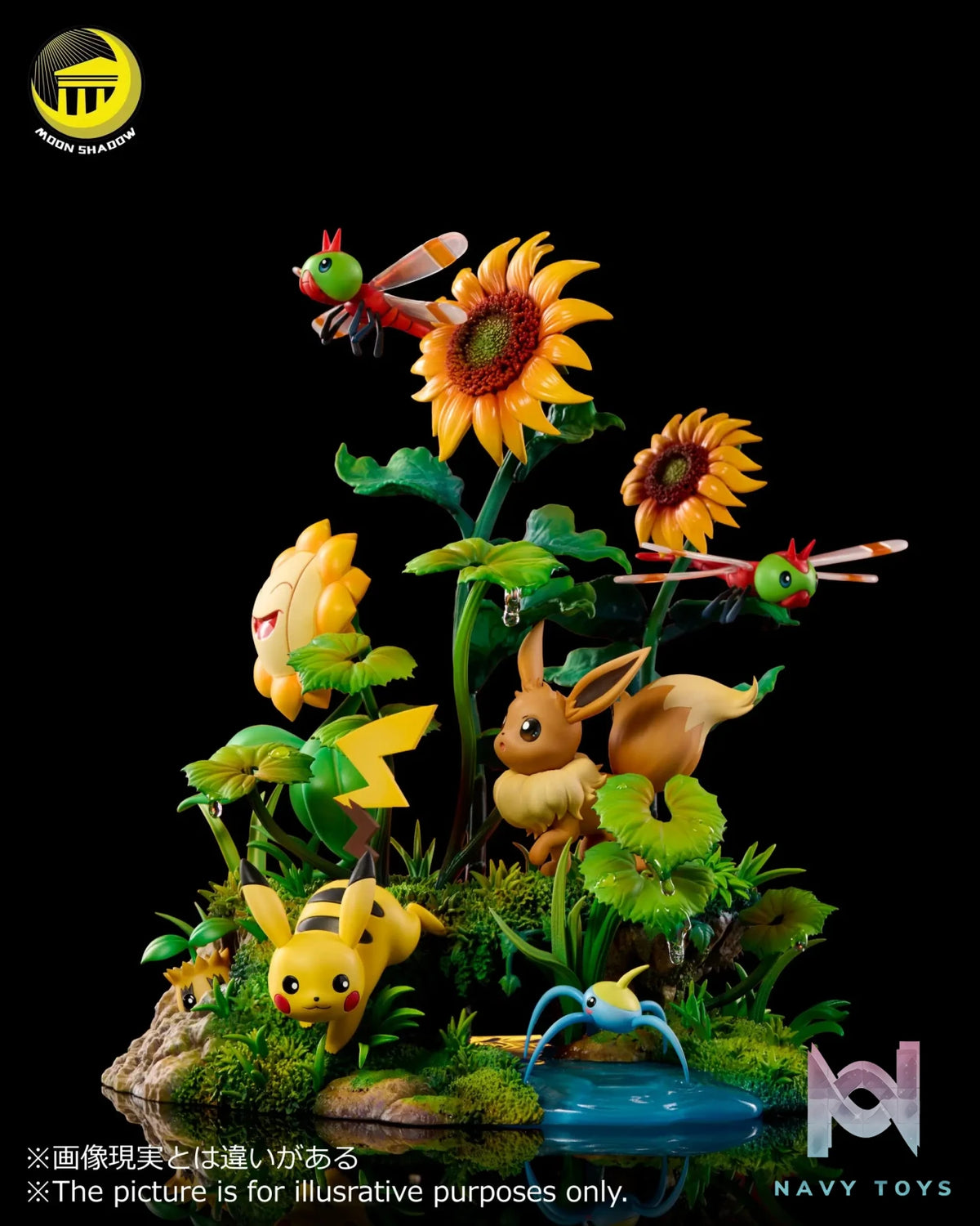 MoonShadow Studio – Pokémon Nature Series Eevee #5 Eevee and Pikachu Scene