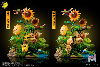 MoonShadow Studio – Pokémon Nature Series Eevee #5 Eevee and Pikachu Scene