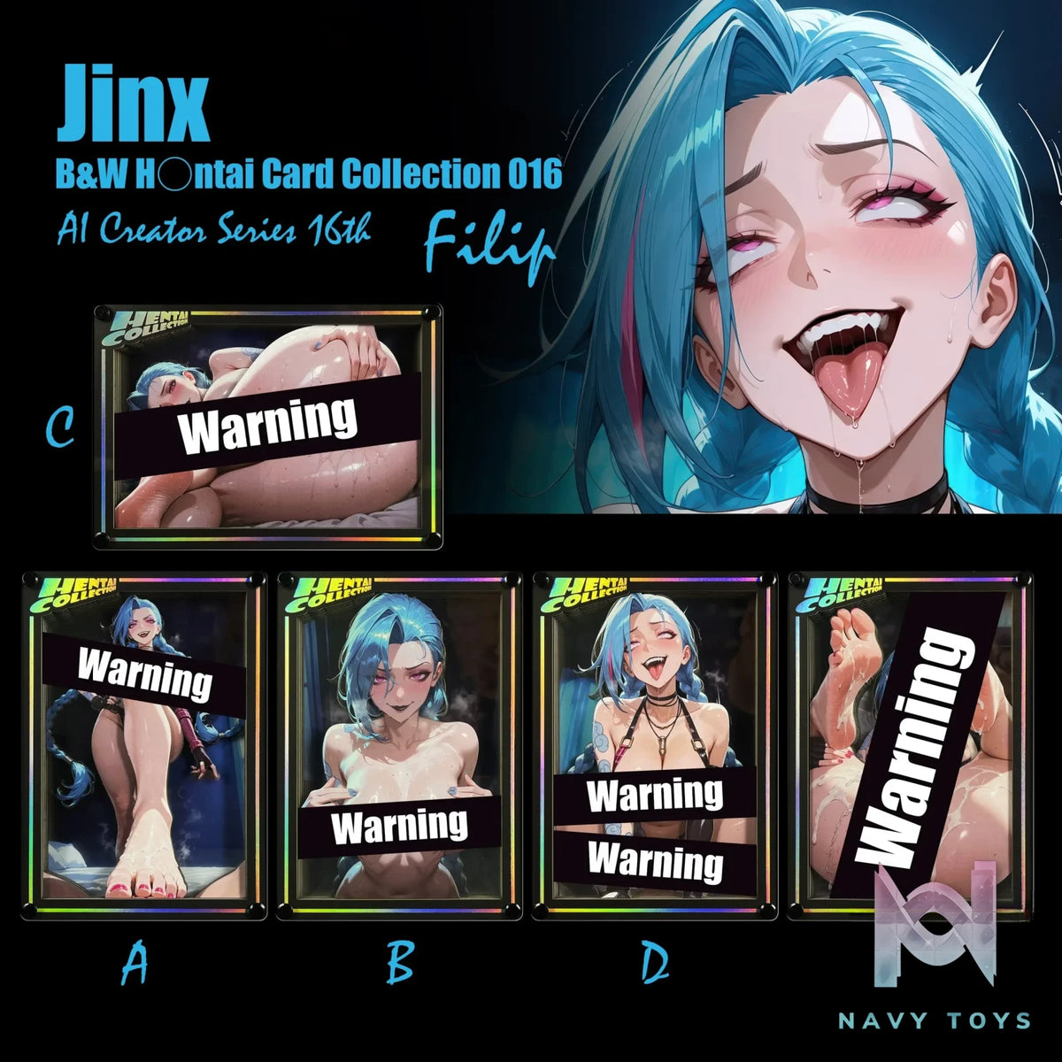 B&W Studio – Desktop Decor Card 016 Jinx League of Legends
