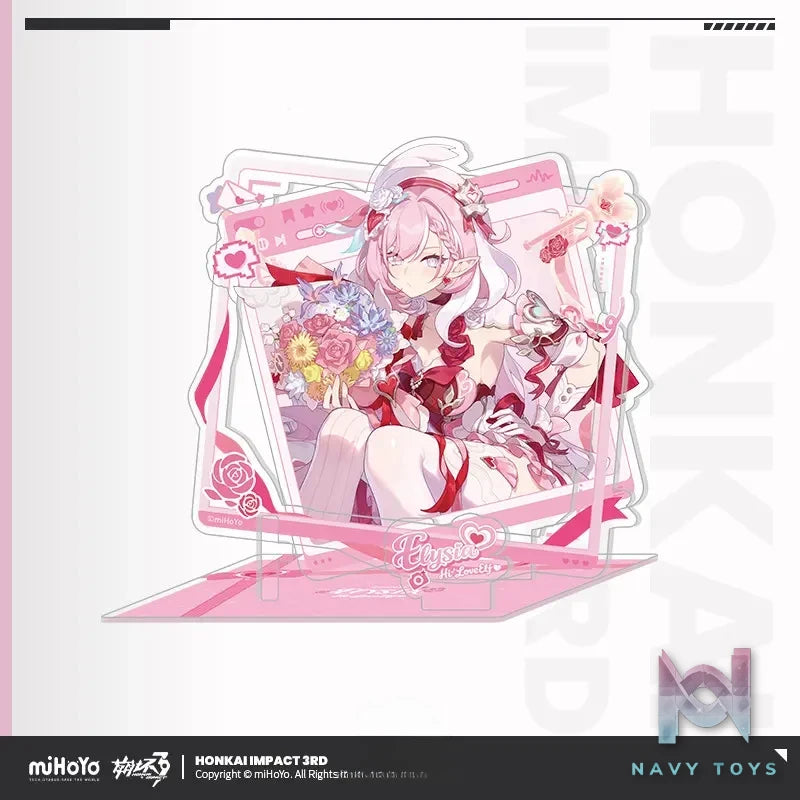 miHoYo – Honkai Impact 3rd Elysia Love Squared Series Acrylic Stand X Acrylic Keychain (Licensed)