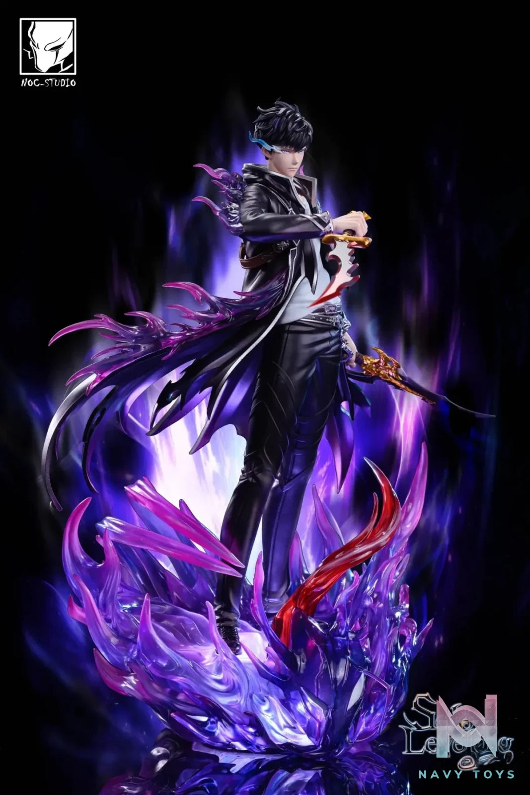 Noc Studio - Solo Leveing Shadow King Sung Jin Woo resin statue Navy Toys anime figure
