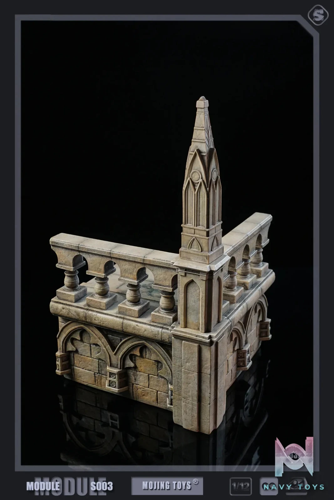 MOjingToys – Original 1/12Module Series Gothic Roof and Staircase Scene S003 (Licensed)
