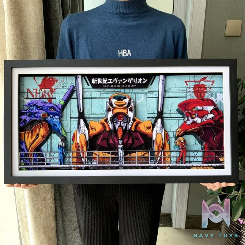 KALA HOME Studio – Neon Genesis Evangelion Multiple Characters #01 3D Decorative Painting eon Genesis Evangelion