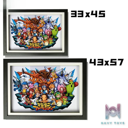 KALA HOME Studio – Digimon Multiple Characters #04 3D Decorative Painting Digimon