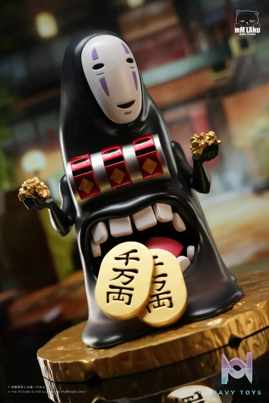 MMLAND Studio - No - Face with a Money - Spitting Machine Spirited Away resin statue Navy Toys anime figure