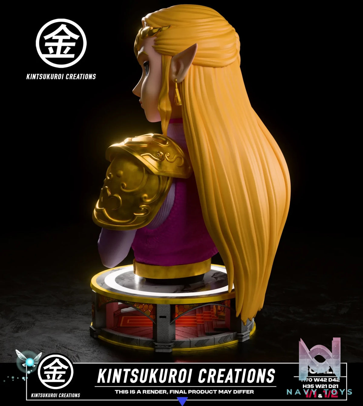 Kintsukuroi Creations Studio – ADULT ZELDA BUST The Legend of Zelda