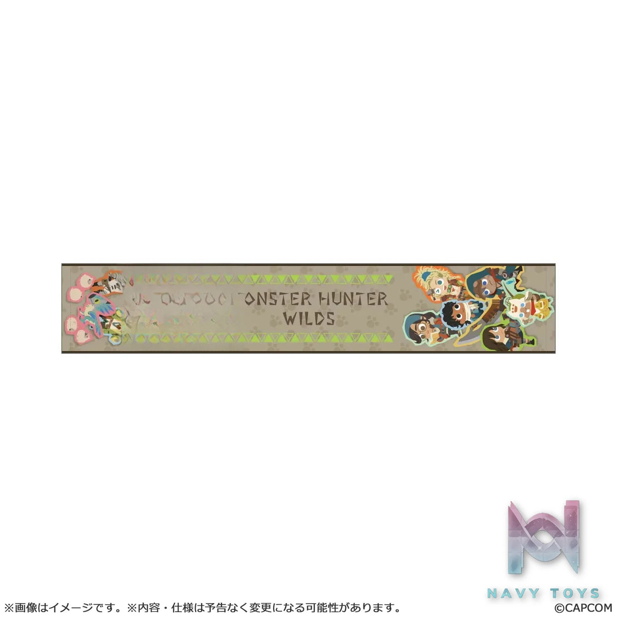 CAPCOM Studio – Monster Hunter Wilds Scarf Towel CuteDefo X MonDefo Scarf Towel Neon Theme (Licensed)