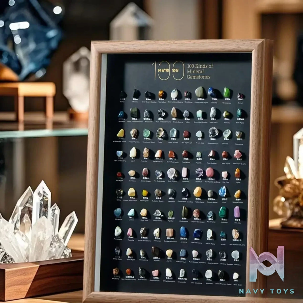 Orz Collectibles – 100 Kinds of Mineral Specimens Natural Crystal Rock Stone Science Ore Collection