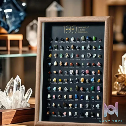 Orz Collectibles – 100 Kinds of Mineral Specimens Natural Crystal Rock Stone Science Ore Collection