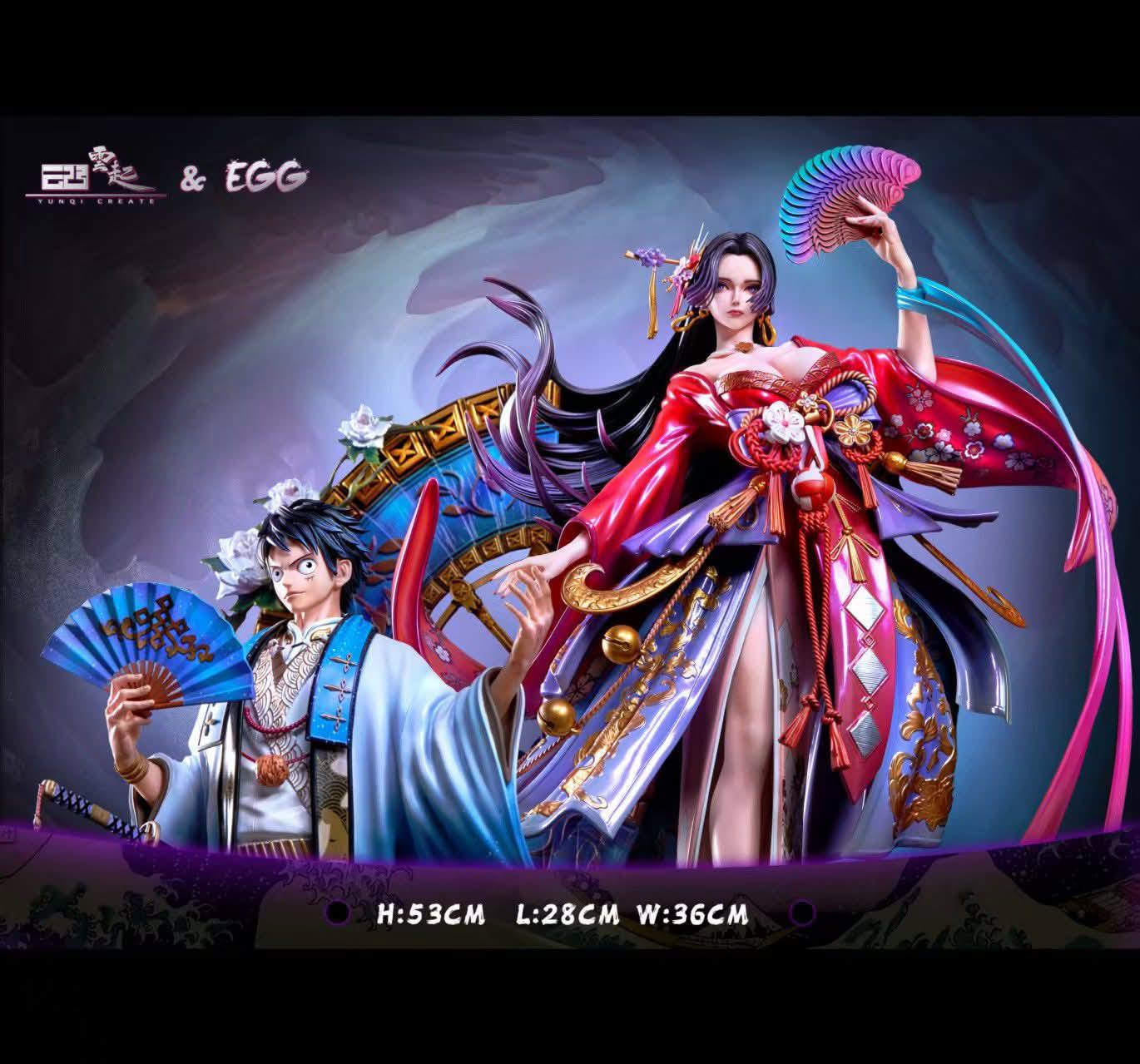 Luffy & Boa resin statue YunQi & EGG Studio anime figure