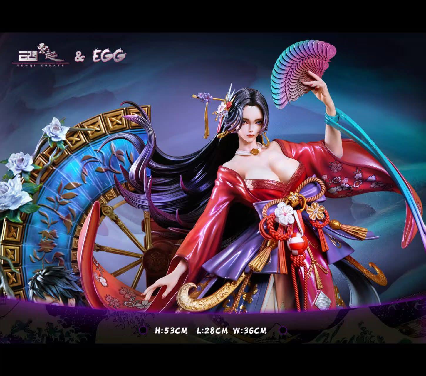 Luffy & Boa resin statue YunQi & EGG Studio anime figure