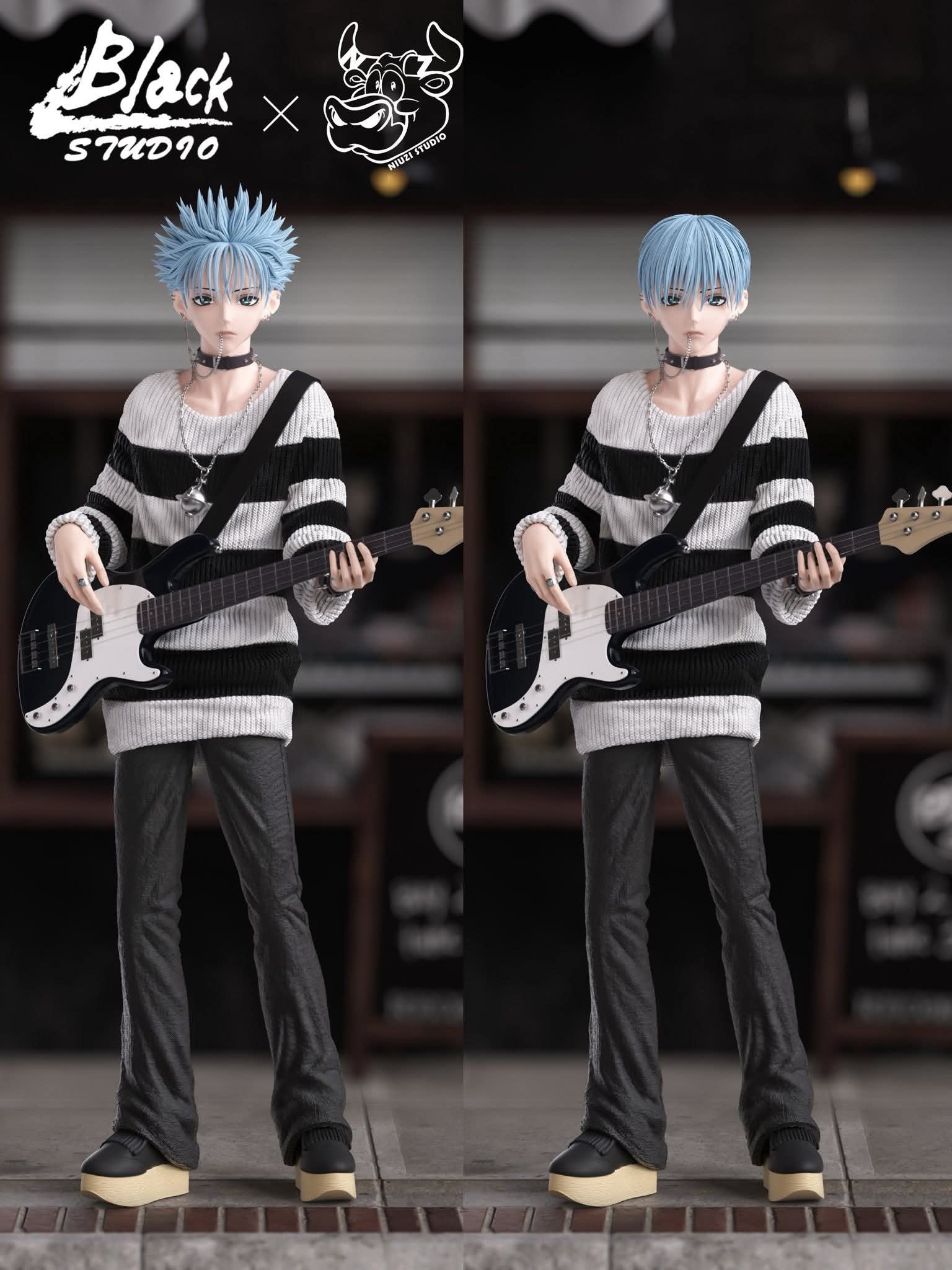 Okazaki Shinichi resin statue Black & NIUZI Studio anime figure