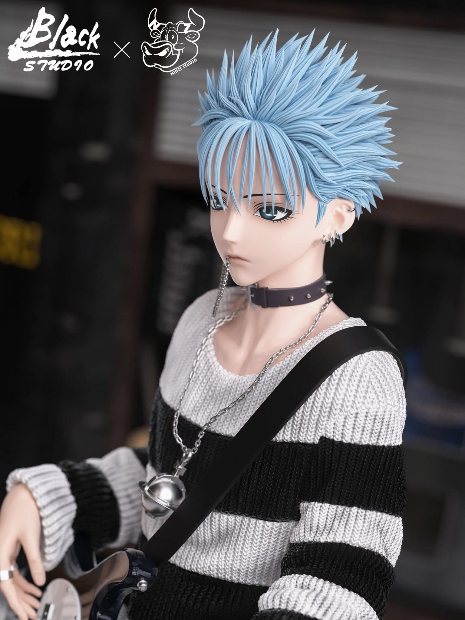 Okazaki Shinichi resin statue Black & NIUZI Studio anime figure