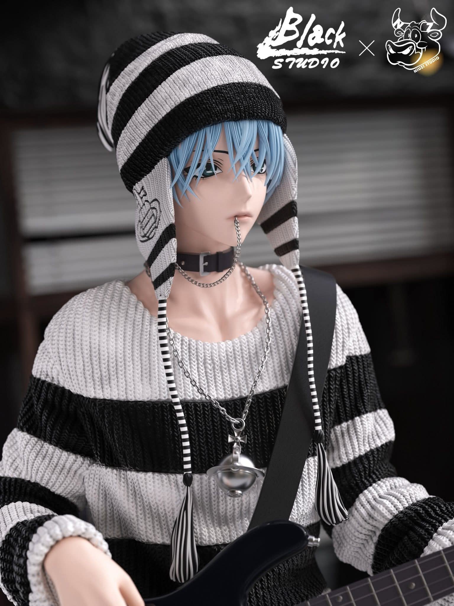 Okazaki Shinichi resin statue Black & NIUZI Studio anime figure