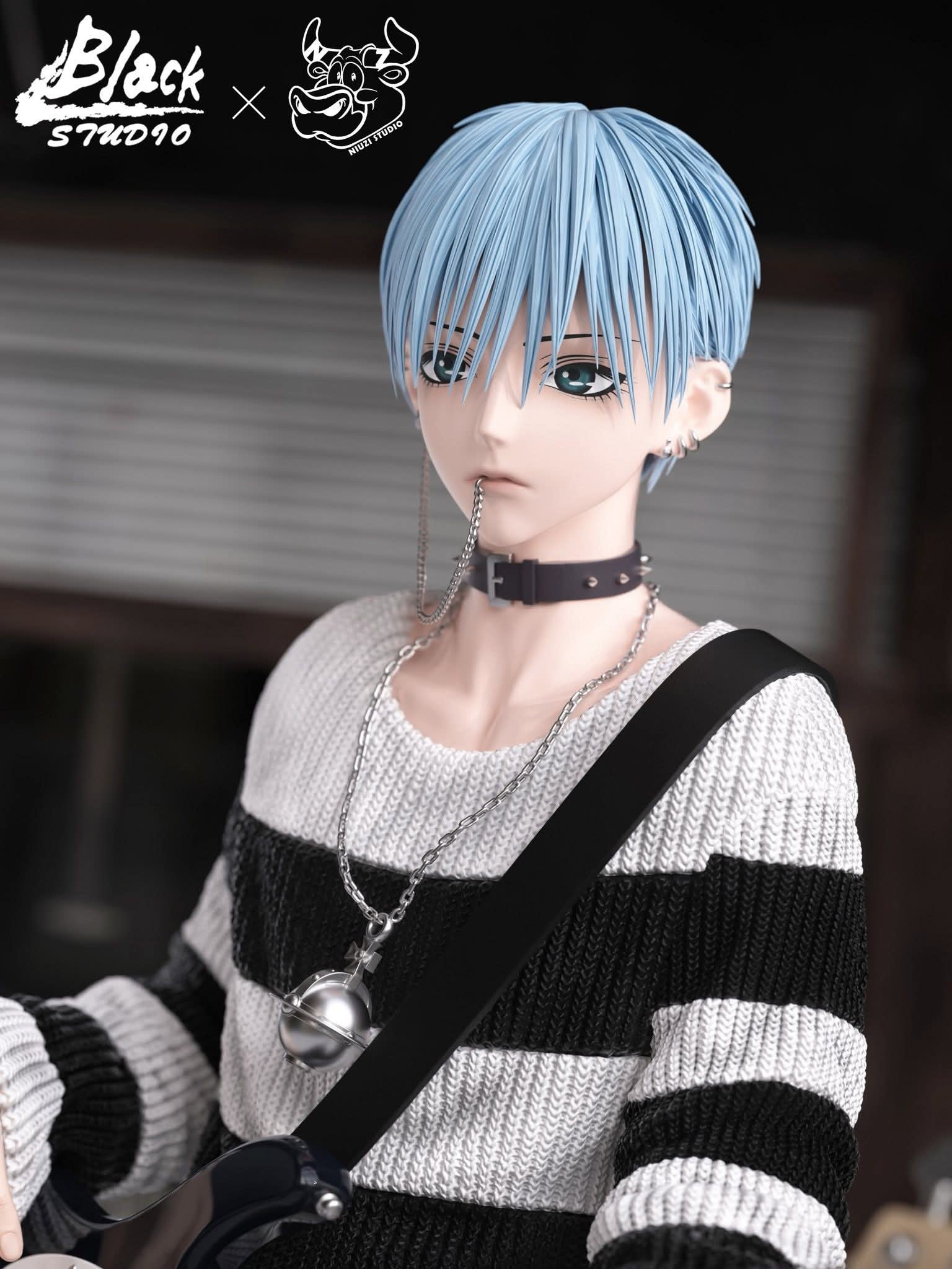 Okazaki Shinichi resin statue Black & NIUZI Studio anime figure