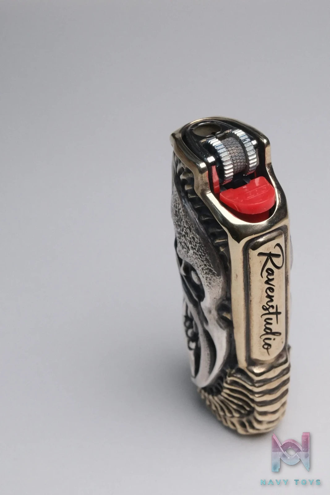 Raven Studio (silver jewelry) – Misty Fire Handmade Silver BIC J5 Lighter Case Original