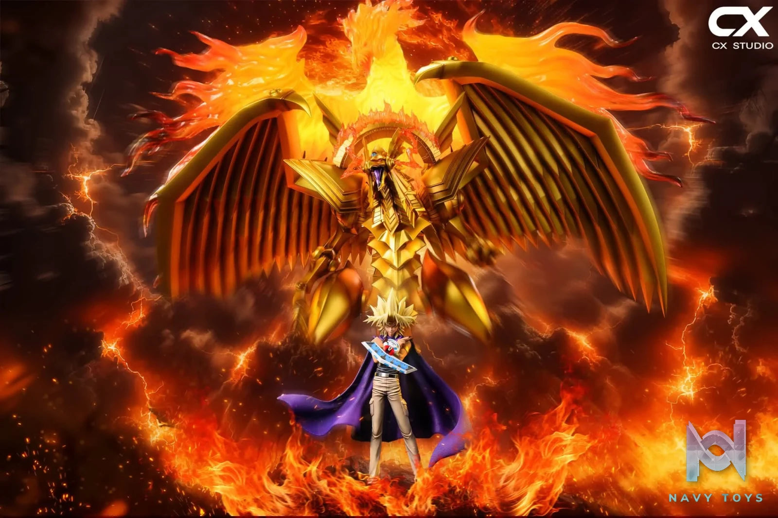 The Winged Dragon of Ra & Marik Ishtar resin statue CX Studio anime figure