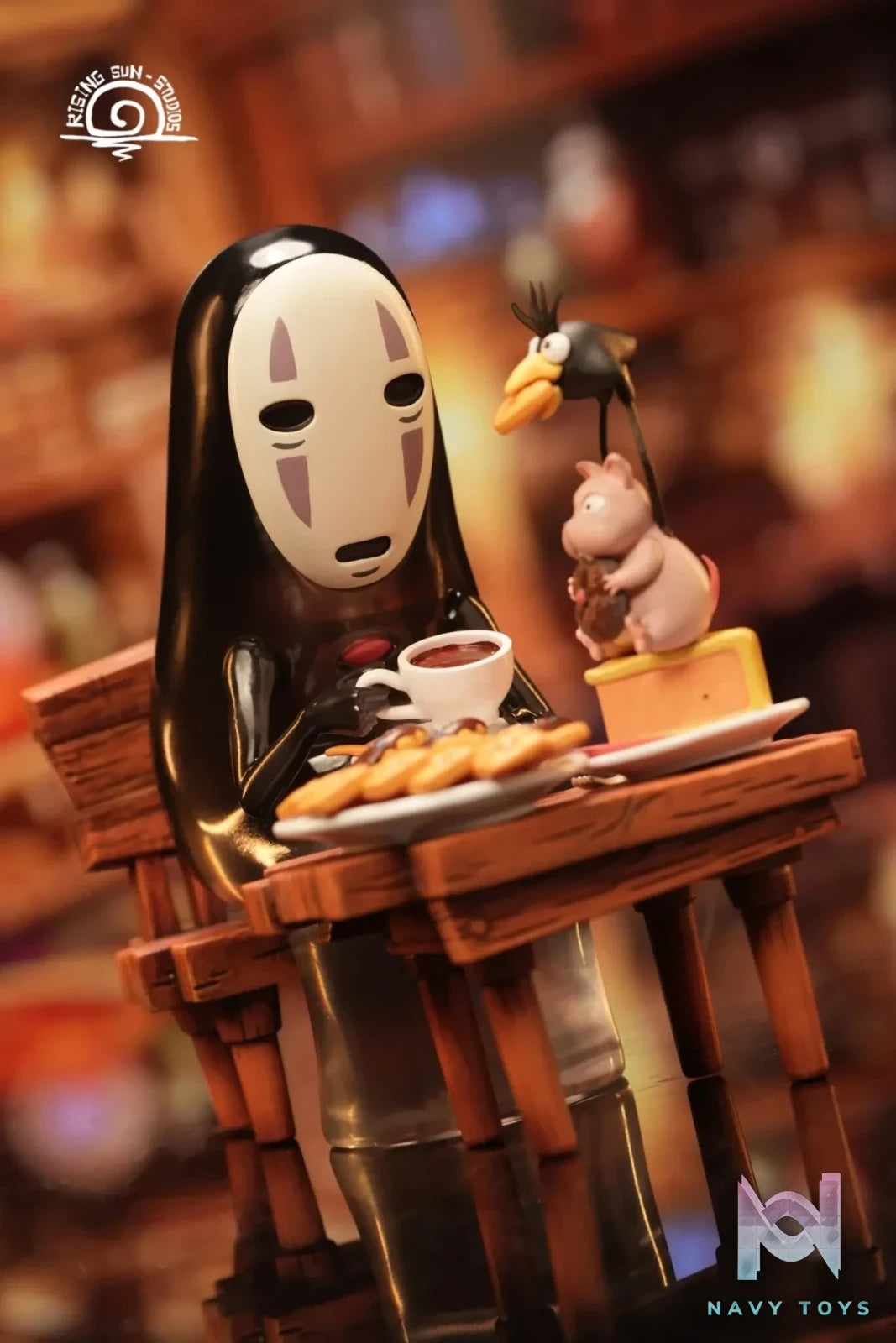 Rising Sun Studio - Spirited Away Hayao Miyazaki Desktop Series 1 No Face Man resin statue Navy Toys anime figure