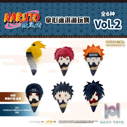 TAPIOCA – Naruto Shippuden Palm-Sized Ice Cream Plush Blind Box Vol. 1 X Vol. 2 (6 pieces / box) (Licensed)