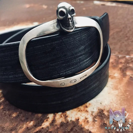 Raven Studio (silver jewelry) – Smiling Skull Belt Original