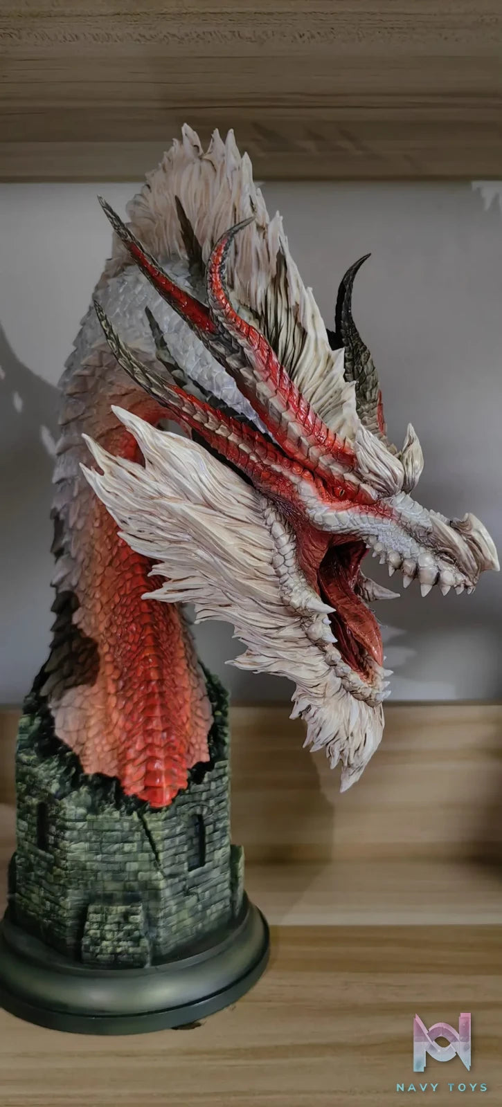 Dragon Frontier Studio – Monster Hunter White Fatalis Head Sculpture