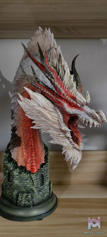 Dragon Frontier Studio – Monster Hunter White Fatalis Head Sculpture