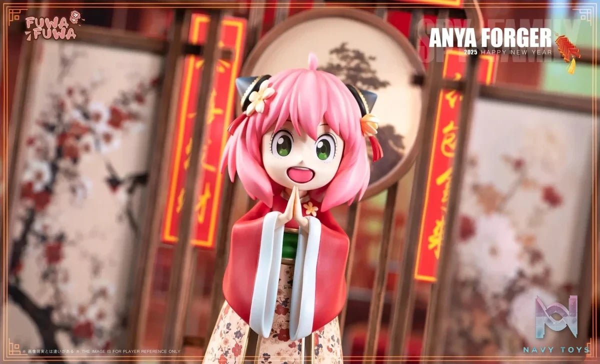 FuWaFuWa Studio & XY Studio - Spy x Family Happy New Year Anya Forger resin statue Navy Toys anime figure