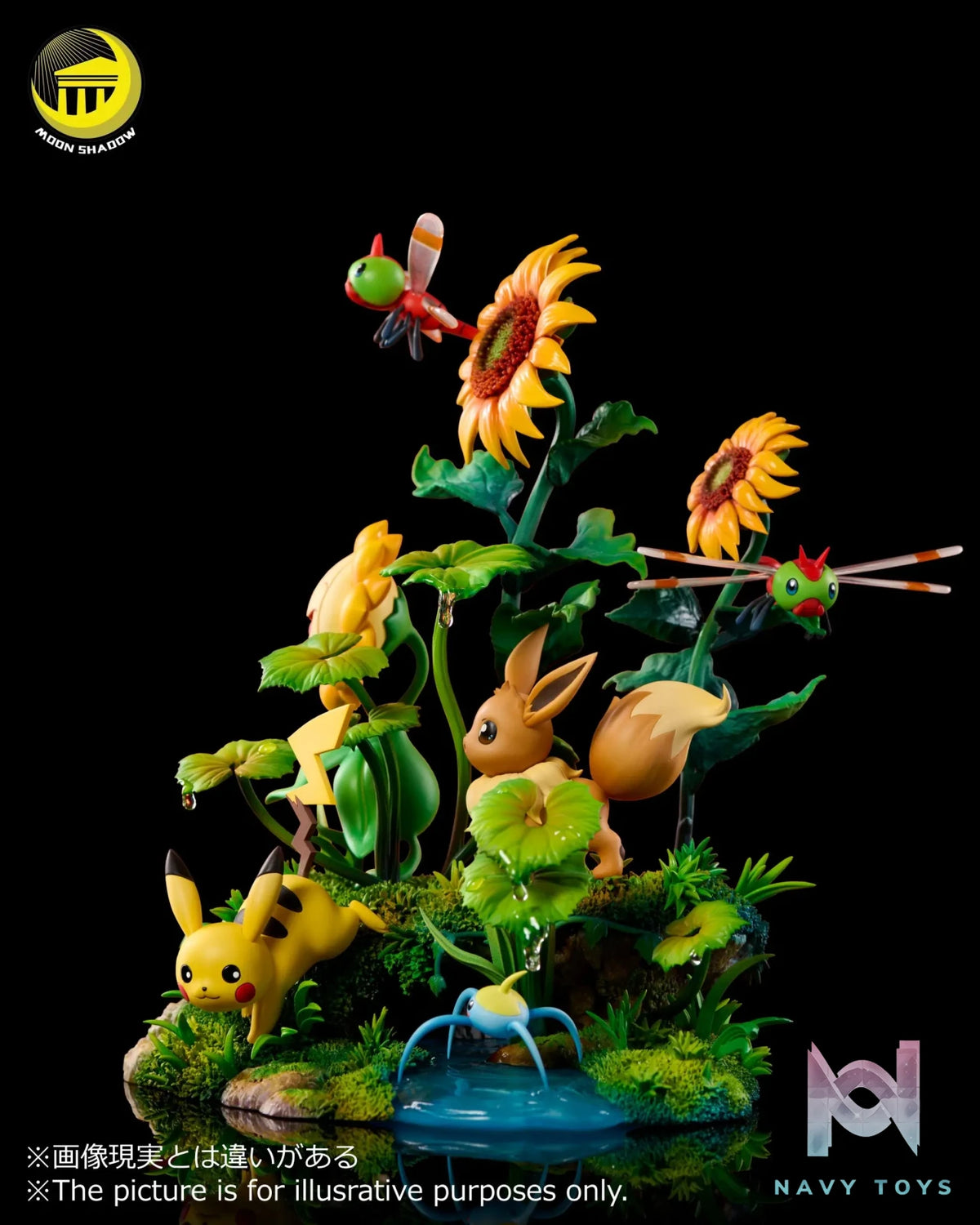 MoonShadow Studio – Pokémon Nature Series Eevee #5 Eevee and Pikachu Scene