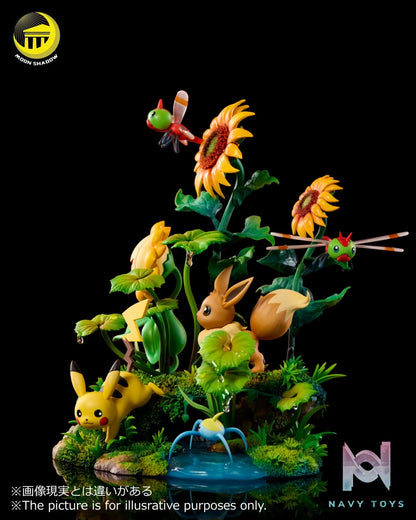 MoonShadow Studio – Pokémon Nature Series Eevee #5 Eevee and Pikachu Scene