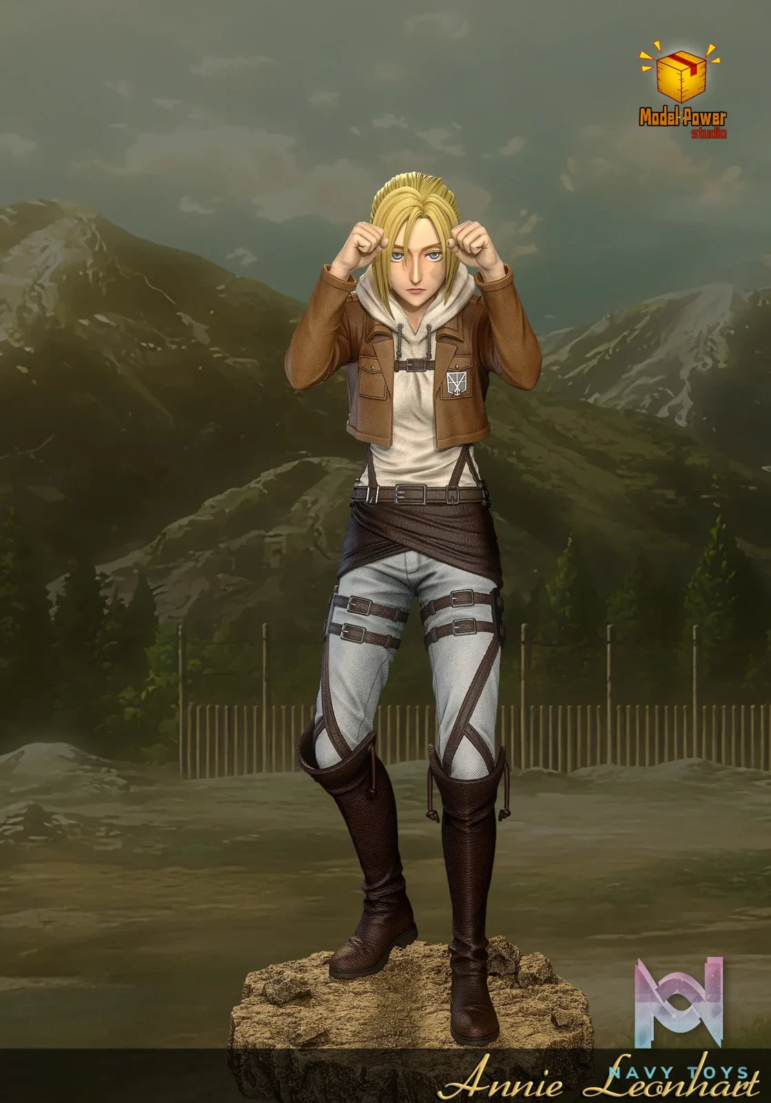 Model Power Studio – Annie Leonhart Battle Ready Pose Attack on Titan