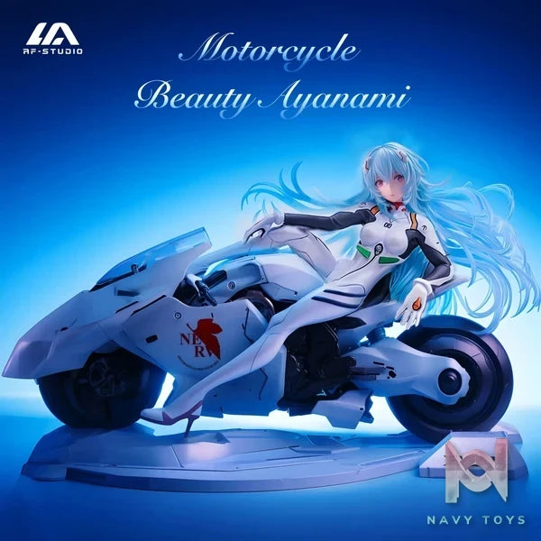 AF Studio - Neon Genesis Evangelion Rei Ayanami Biker resin statue Navy Toys anime figure