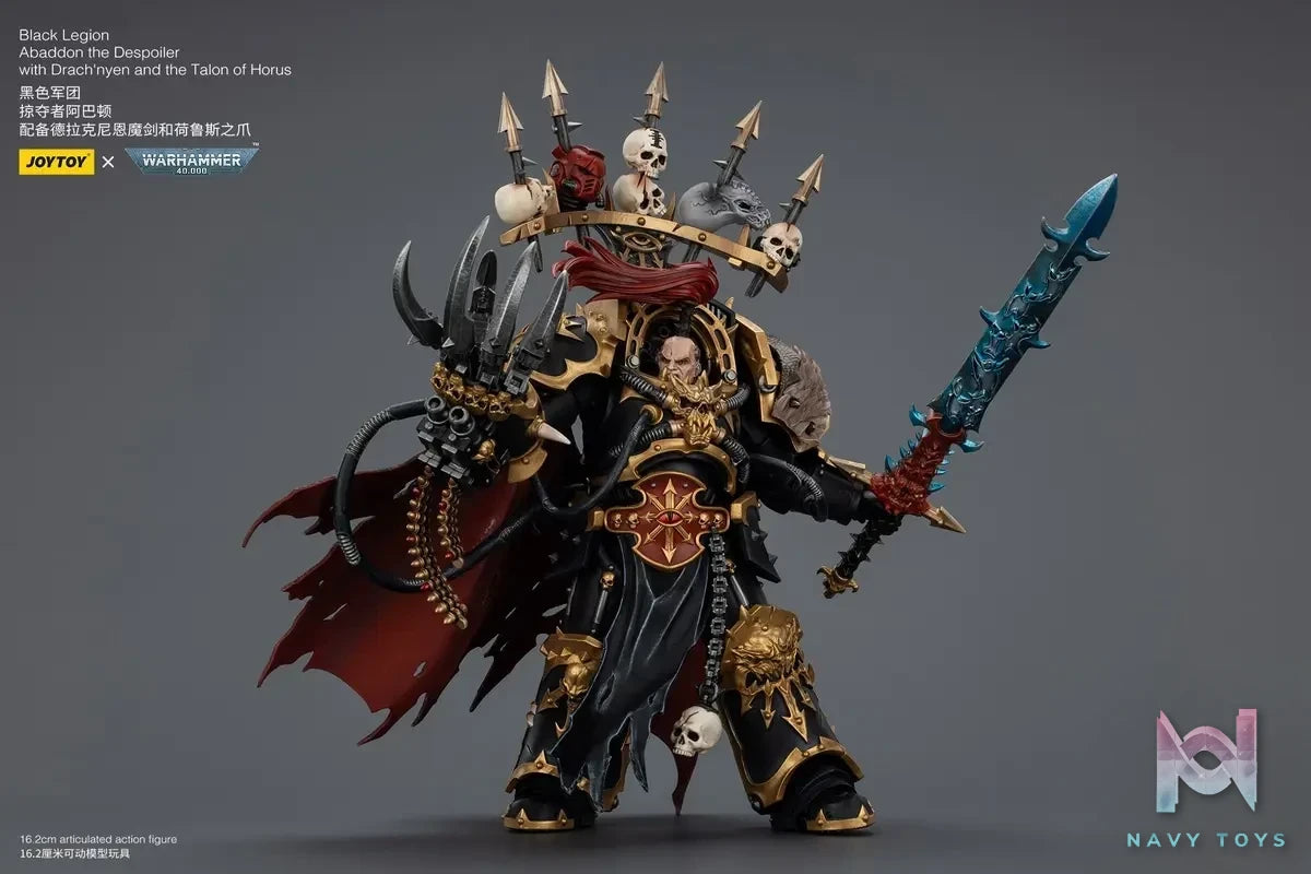 JOYTOY – 1/18 Black Legion Abaddon the Despoiler with Drach’nyen and the Talon of Horus JT02922 (Licensed)